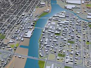 green bay city wisconsin usa 40km 3D Модель