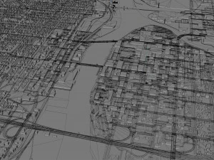 green bay city wisconsin usa 40km 3D Model