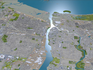 green bay city wisconsin usa 40km 3D Модель