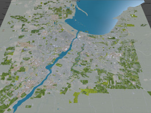 green bay city wisconsin usa 40km 3D Модель