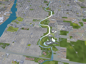 green bay city wisconsin usa 40km 3D Модель