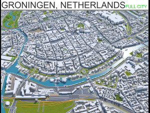 groningen city netherlands 40km 3D Model