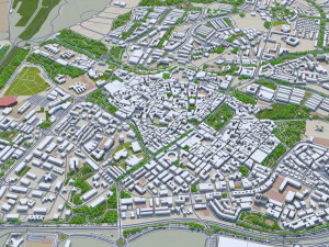 guadalajara city spain 20km 3D Model