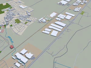 guadalajara city spain 20km 3D Model