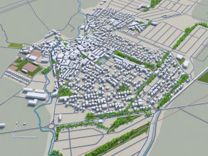 guadalajara city spain 20km 3D Model