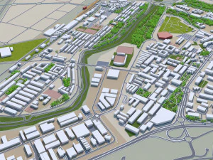 guadalajara city spain 20km 3D Model
