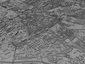 guadalajara city spain 20km 3D Model