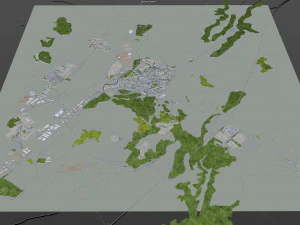 guadalajara city spain 20km 3D Model
