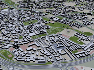 guadalajara city spain 20km 3D Model
