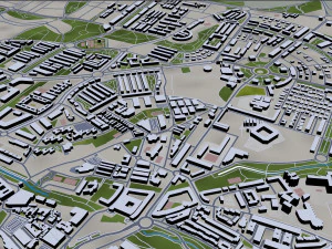 guadalajara city spain 20km 3D Model