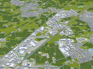 gutersloh city germany 30km Modello 3D