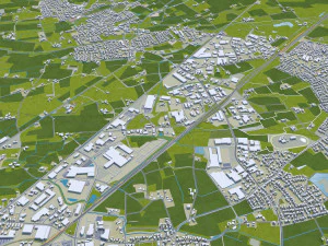 gutersloh city germany 30km 3D Model