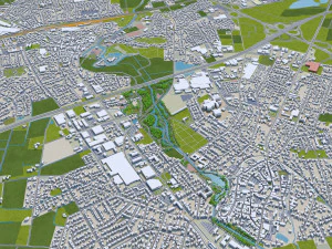gutersloh city germany 30km 3D Model