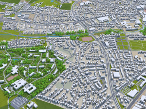 gutersloh city germany 30km Modello 3D