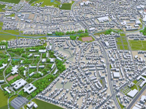 gutersloh city germany 30km 3D Model