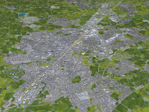 gutersloh city germany 30km 3D Model