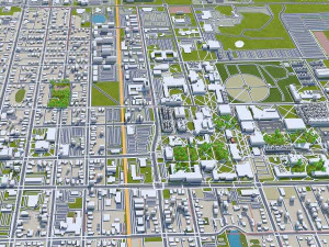 Bowling Green Ohio, USA 20 km 3D Modell