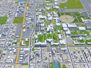 Bowling green ohio usa 20km 3D Model