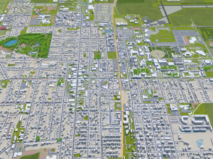 Bowling green ohio usa 20km 3D Model