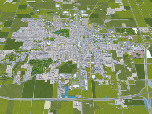 Bowling green ohio usa 20km 3D Model