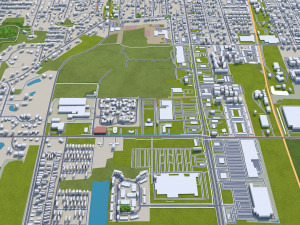 Bowling green ohio usa 20km 3D Model