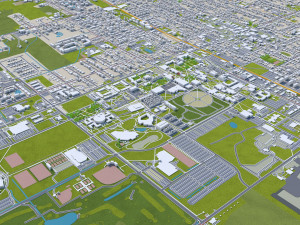 Bowling green ohio usa 20km 3D Model