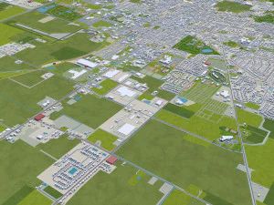 Bowling Green Ohio, USA 20 km 3D Modell