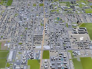 Bowling green ohio usa 20km 3D Model