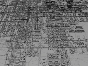 Bowling Green Ohio, USA 20 km 3D Modell