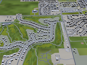 Bowling green ohio usa 20km 3D Model