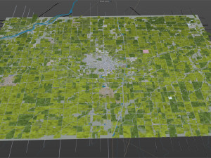 Bowling green ohio usa 20km 3D Model