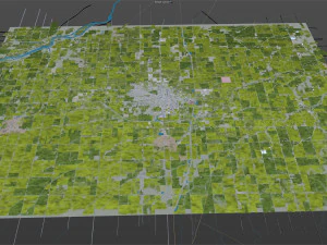 Bowling Green Ohio, USA 20 km 3D Modell