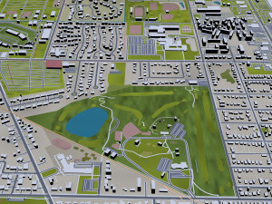Bowling green ohio usa 20km 3D Model