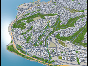 Haifa city israel 20km 3Dモデル