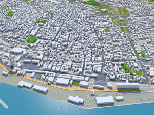 Haifa city israel 20km 3Dモデル