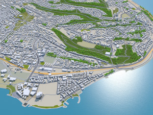 Haifa city israel 20km 3Dモデル