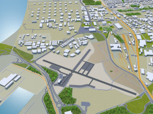Haifa city israel 20km 3Dモデル
