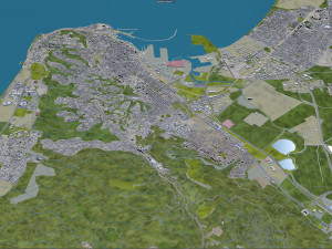 Haifa city israel 20km 3Dモデル