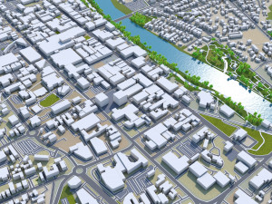 Hamilton city new zealand 30km 3Dモデル