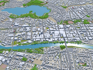Hamilton city new zealand 30km 3Dモデル