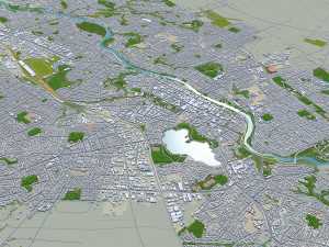 Hamilton city new zealand 30km 3Dモデル