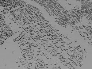 Hamilton city new zealand 30km 3D Model
