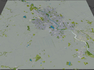 Hamilton city new zealand 30km 3Dモデル