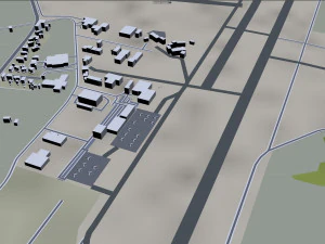 Hamilton city new zealand 30km 3D Model