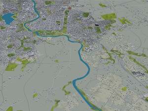 Hamilton city new zealand 30km 3Dモデル