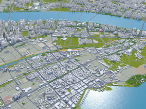 Hangzhou zhejiang city china 250km 3Dモデル