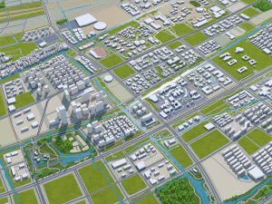 Hangzhou zhejiang city china 250km 3D Model