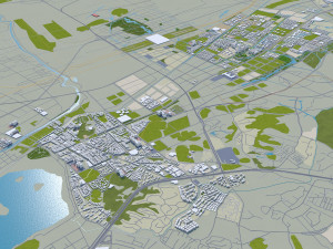 Hangzhou zhejiang city china 250km 3Dモデル