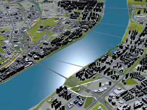 Hangzhou zhejiang city china 250km 3Dモデル