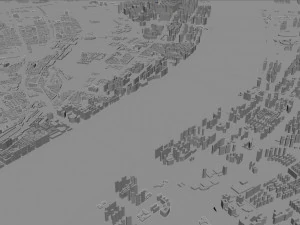 Hangzhou zhejiang city china 250km 3D Model